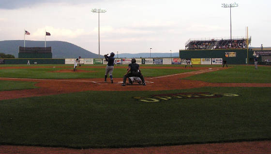 The pitch - Lubrano Field, State College, Pa